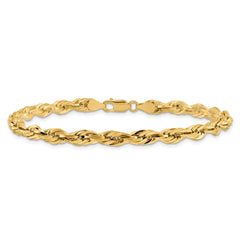 14K 8 inch 4.75mm Semi Solid Rope with Lobster Clasp Chain