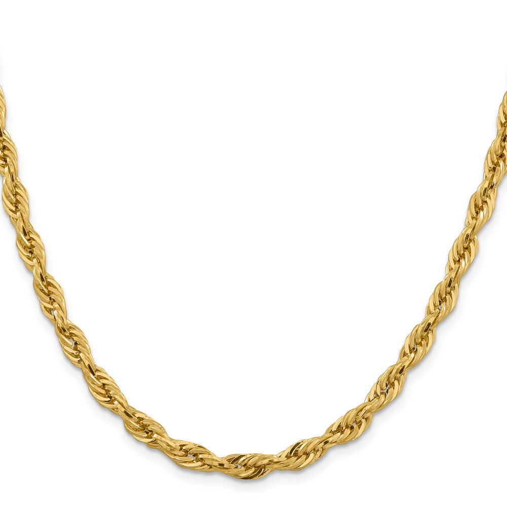 14K 26 inch 5.4mm Semi Solid Rope with Lobster Clasp Chain