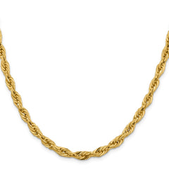 14K 20 inch 5.4mm Semi Solid Rope with Lobster Clasp Chain