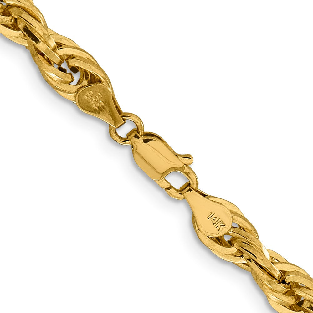 14K 26 inch 5.4mm Semi Solid Rope with Lobster Clasp Chain