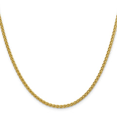 14K 18 inch 2.75mm Semi-Solid Wheat with Lobster Clasp Chain