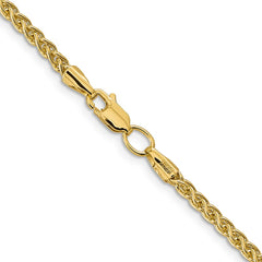 14K 18 inch 2.75mm Semi-Solid Wheat with Lobster Clasp Chain