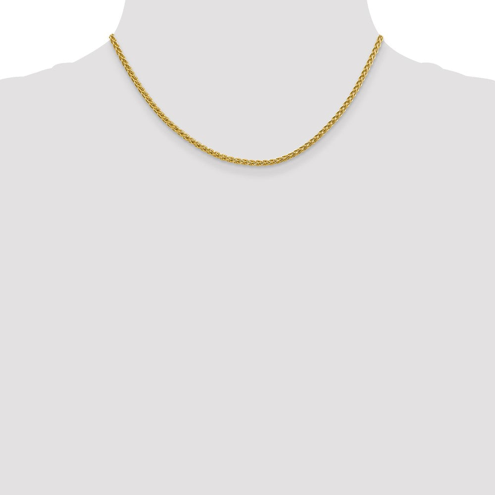 14K 18 inch 2.75mm Semi-Solid Wheat with Lobster Clasp Chain