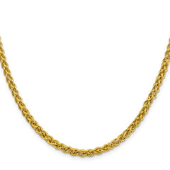 14K 18 inch 4.15mm Semi-Solid Wheat with Lobster Clasp Chain