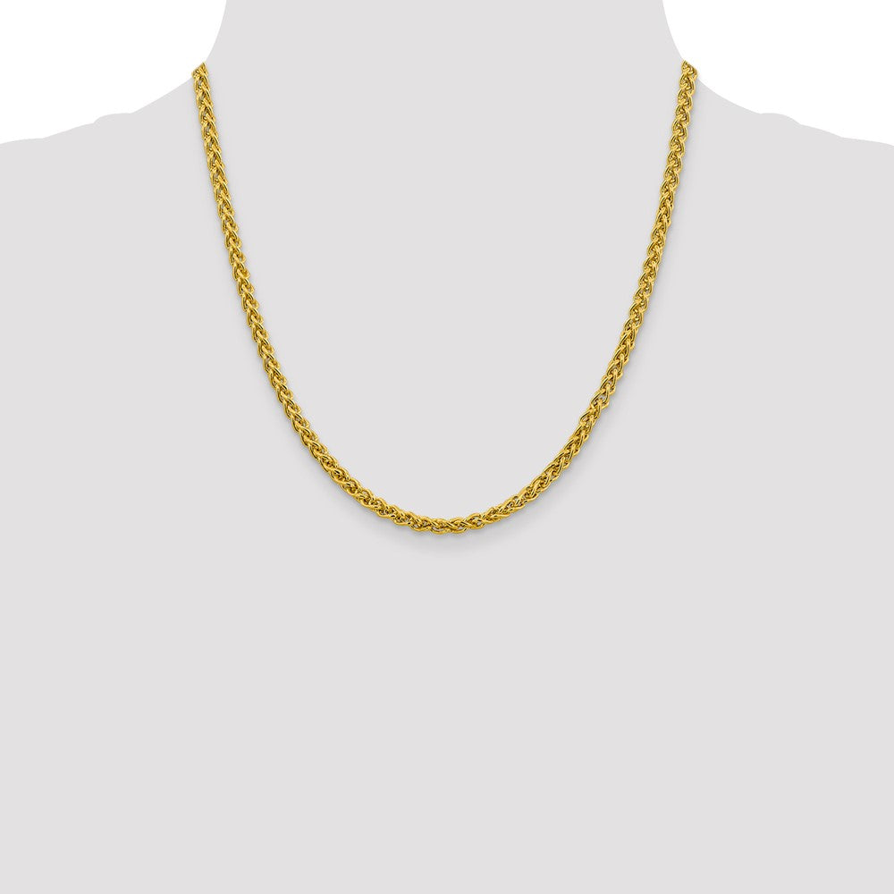 14K 20 inch 4.15mm Semi-Solid Wheat with Lobster Clasp Chain