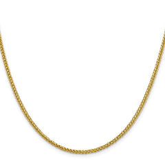 14K 18 inch 2.35mm Semi-Solid 3-Wire Wheat with Lobster Clasp Chain