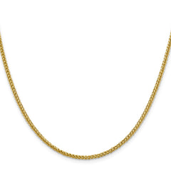 14K 20 inch 2.35mm Semi-Solid 3-Wire Wheat with Lobster Clasp Chain