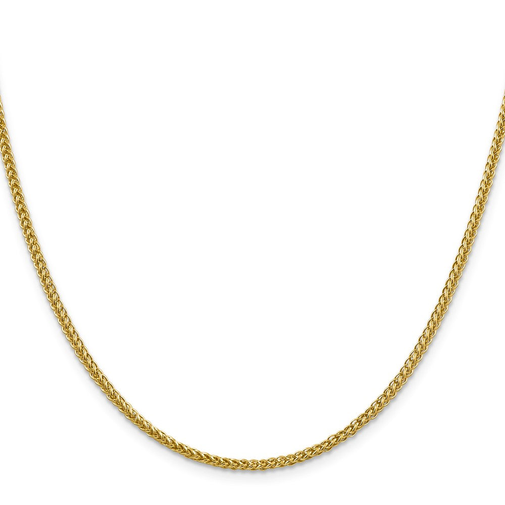 14K 24 inch 2.35mm Semi-Solid 3-Wire Wheat with Lobster Clasp Chain