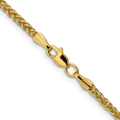 14K 18 inch 2.35mm Semi-Solid 3-Wire Wheat with Lobster Clasp Chain