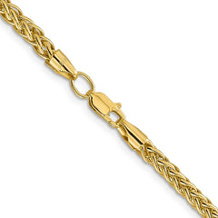 14K 16 inch 4.3mm Semi-Solid 3-Wire Wheat with Lobster Clasp Chain