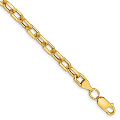 14k 4.9mm Semi-solid D/C Open Link Cable Chain - 2
