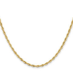 14ky 2.5mm Semi-Solid Rope Chain