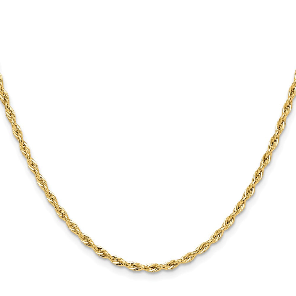 14ky 2.5mm Semi-Solid Rope Chain