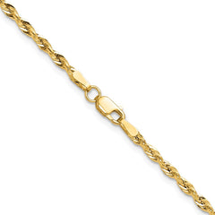 14ky 2.5mm Semi-Solid Rope Chain