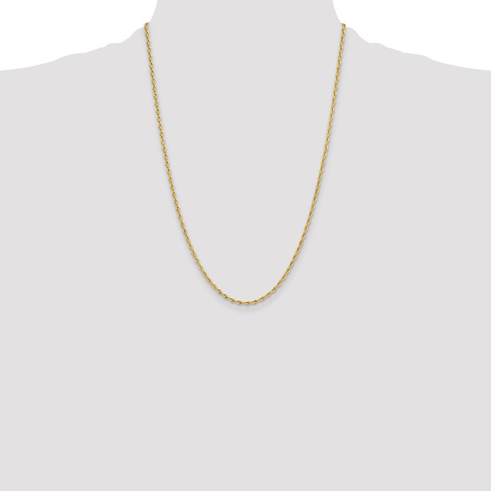 14ky 2.5mm Semi-Solid Rope Chain