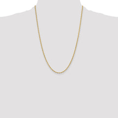 14ky 2.5mm Semi-Solid Rope Chain