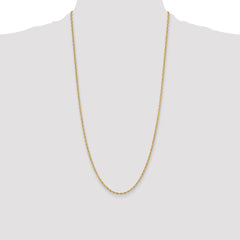 14ky 2.5mm Semi-Solid Rope Chain