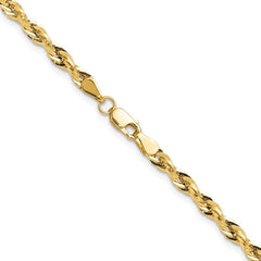 14ky 3.5mm Semi-Solid Rope Chain