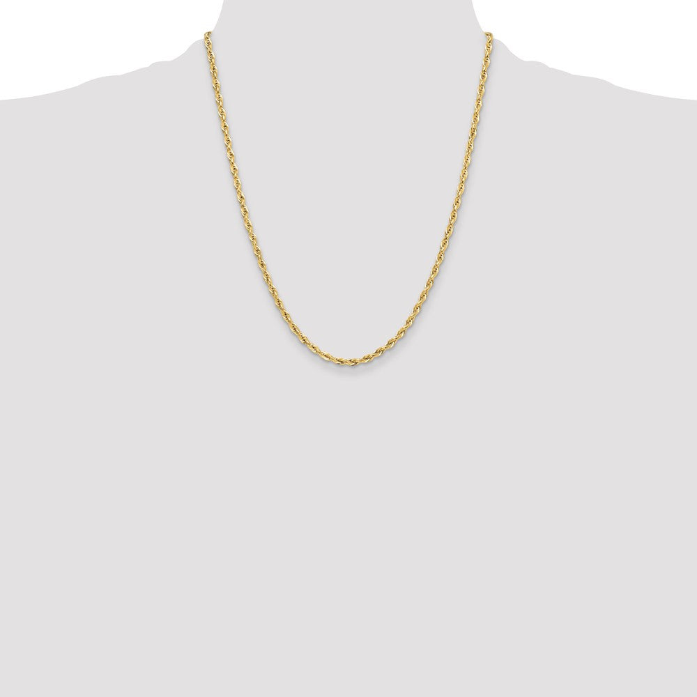 14ky 3.5mm Semi-Solid Rope Chain - 4