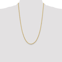 14ky 3.5mm Semi-Solid Rope Chain - 3