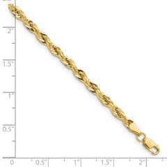 14ky 3.5mm Semi-Solid Rope Chain - 7