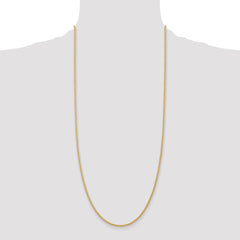 14K 30 inch 2mm Semi-Solid Wheat with Lobster Clasp Chain