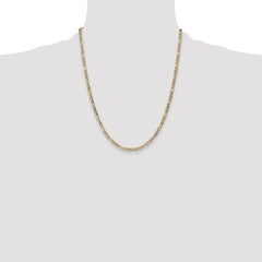 14K 22 inch 3.5mm Semi-Solid Figaro with Lobster Clasp Chain