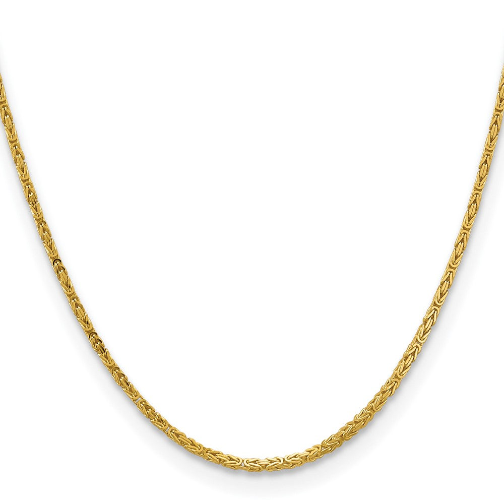 14K 30 inch 2mm Byzantine with Lobster Clasp Chain