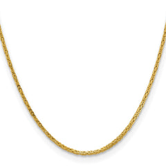 14K 24 inch 2mm Byzantine with Lobster Clasp Chain