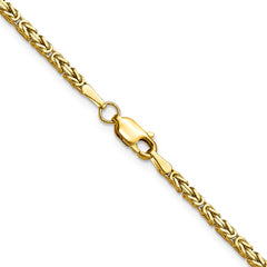 14K 22 inch 2mm Byzantine with Lobster Clasp Chain