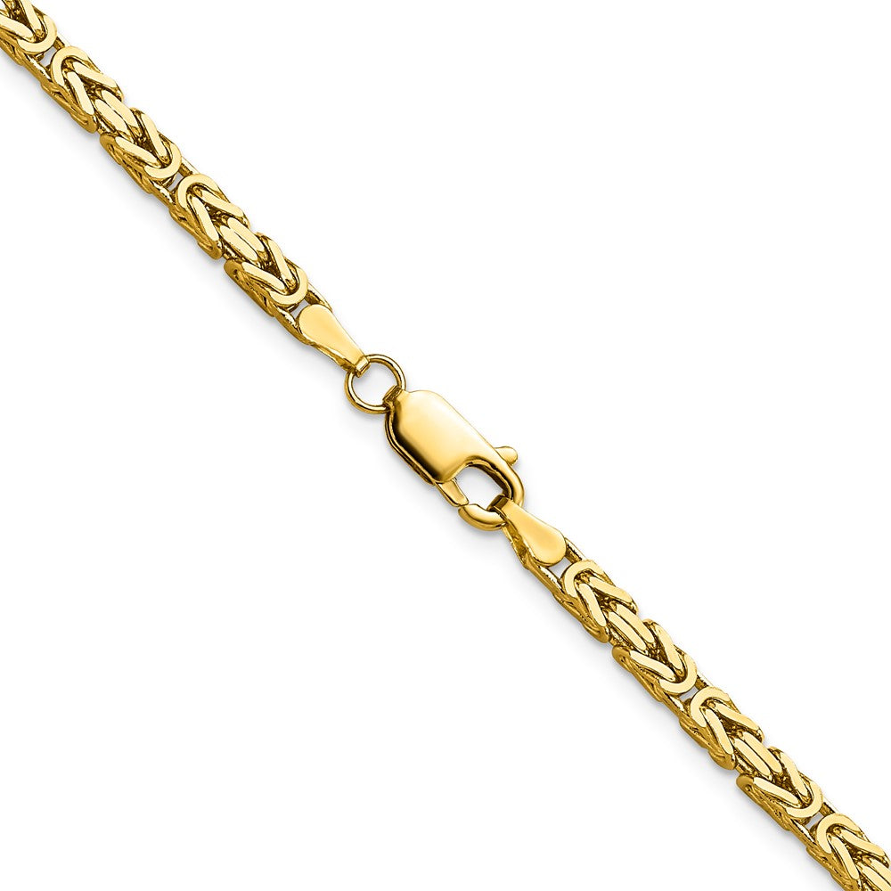 14K 22 inch 2.5mm Byzantine with Lobster Clasp Chain