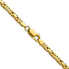 14K 22 inch 3.25mm Byzantine with Lobster Clasp Chain