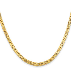 14K 20 inch 4mm Byzantine with Lobster Clasp Chain