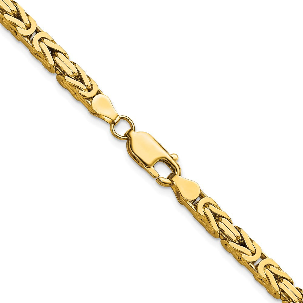 14K 22 inch 4mm Byzantine with Lobster Clasp Chain