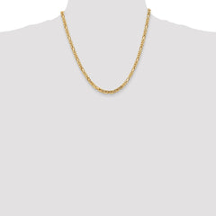 14K 20 inch 4mm Byzantine with Lobster Clasp Chain