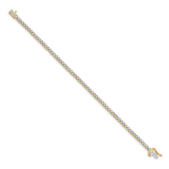 14k Complete 1/2 carat Diamond Illusion Setting 7 inch Tennis Bracelet