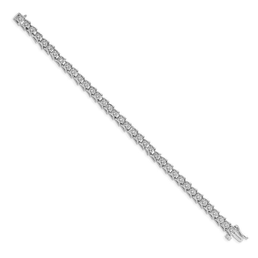 14k White Gold Diamond Fancy Bracelet