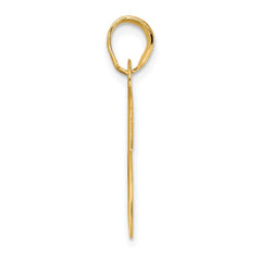 14k Polished Block Number 29 Pendant