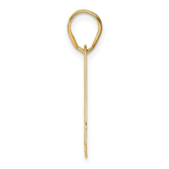 14k Polished Block Number 41 Pendant