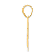 14k Polished Block Number 53 Pendant