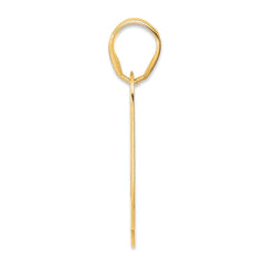14k Polished Block Number 59 Pendant