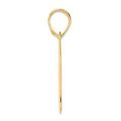 14k Polished Block Number 60 Pendant