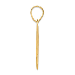 14k Polished Block Number 64 Pendant