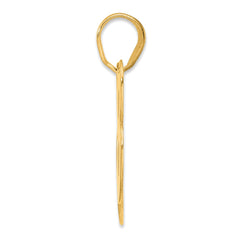 14k Polished Block Number 68 Pendant