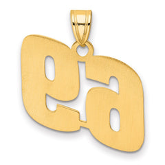 14k Polished Block Number 69 Pendant