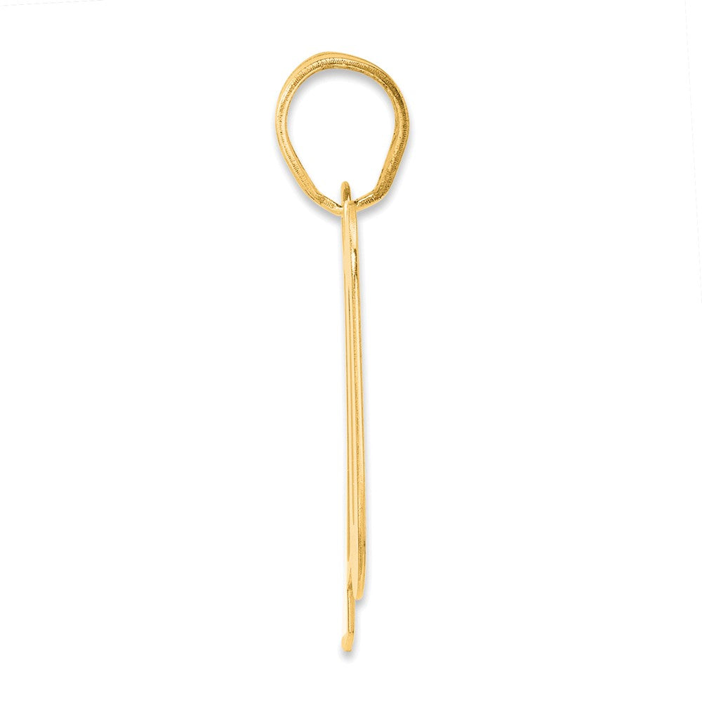 14k Polished Block Number 70 Pendant