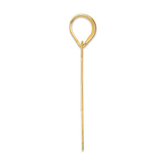 14k Polished Block Number 71 Pendant