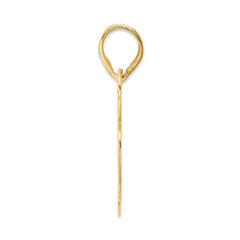 14k Polished Block Number 83 Pendant