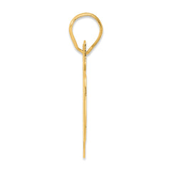14k Polished Block Number 86 Pendant
