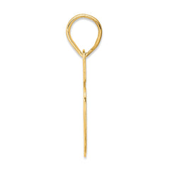 14k Polished Block Number 95 Pendant